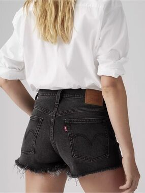 Levi’s 501 Original Fit Black Denim Cutoff Shorts High Rise